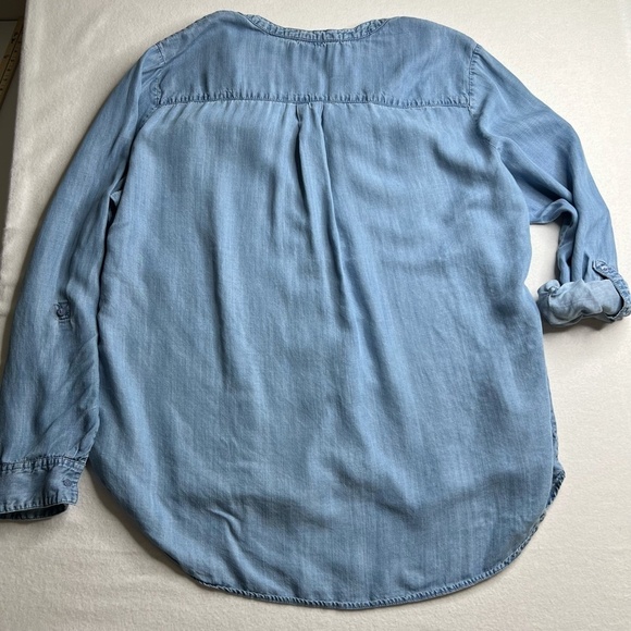 Coral Bay Woman Blue Button Up Shirt Quarter Sleeves Size 1X - Picture 10 of 10